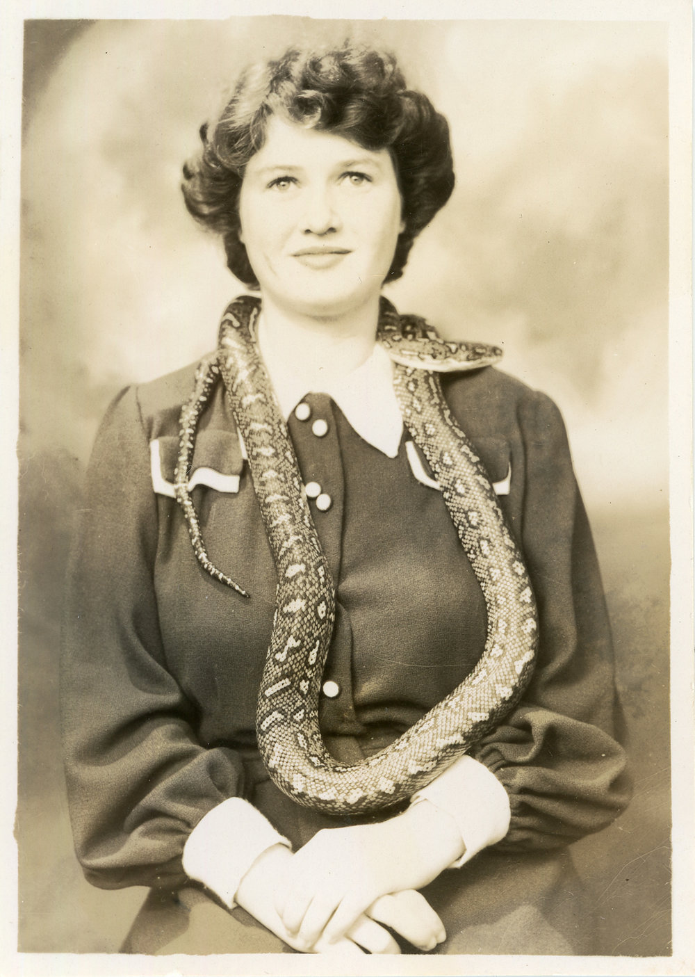 Photograph of Jessica Hill with Joe Blake, c. 1950