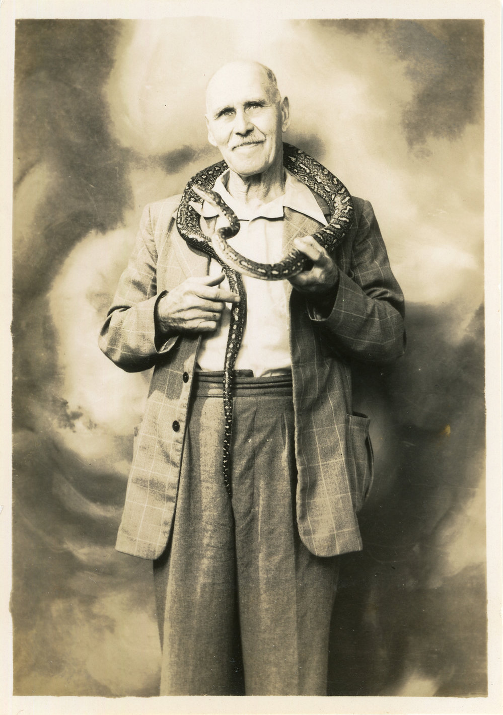 Photograph of Percy Hunt with Joe Blake, c. 1950