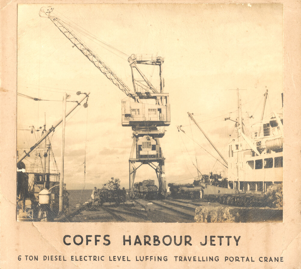 A level luffing crane working at the Jetty