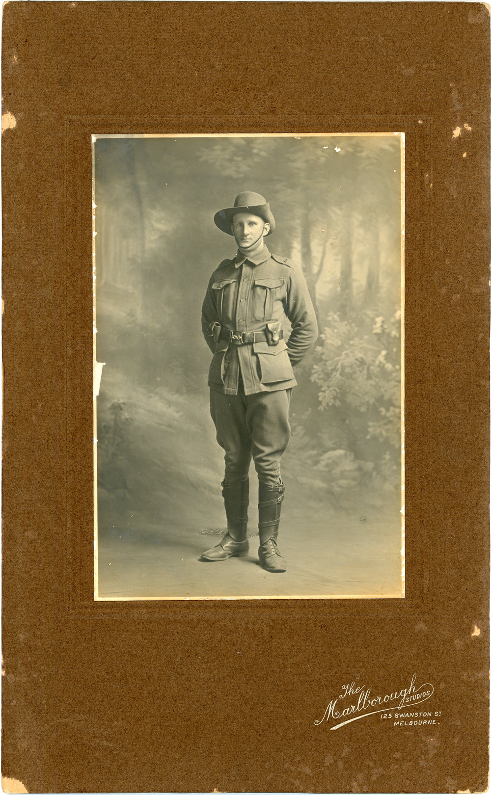 Portrait of Private Samuel John Baillie in World War I Infantry uniform