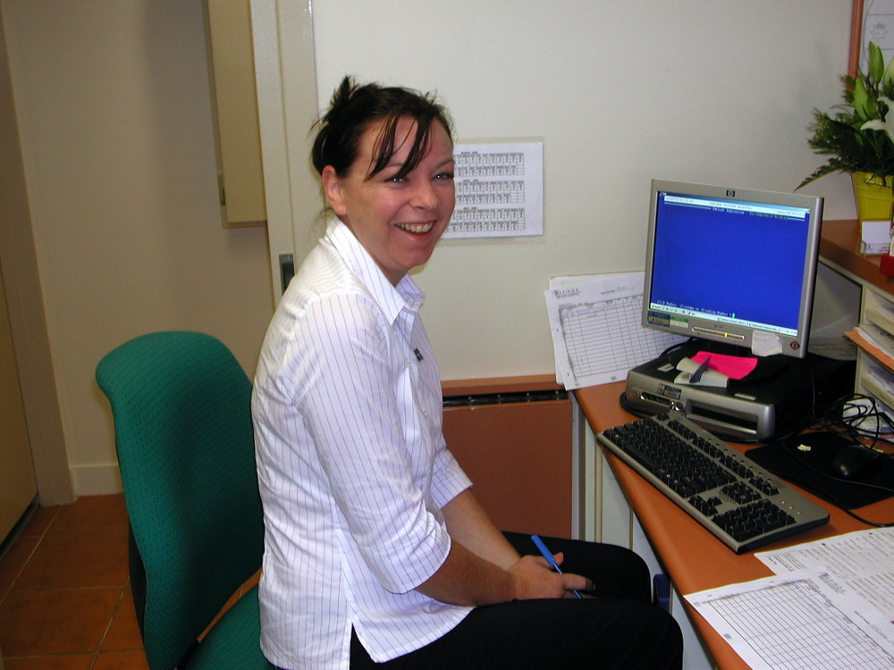 Reception Administrator Rachel Perena at Baringa Private Hospital, 2006