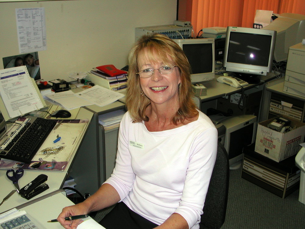 Reception Secretary Barbara Johnstone at Baringa Private Hospital, 2006