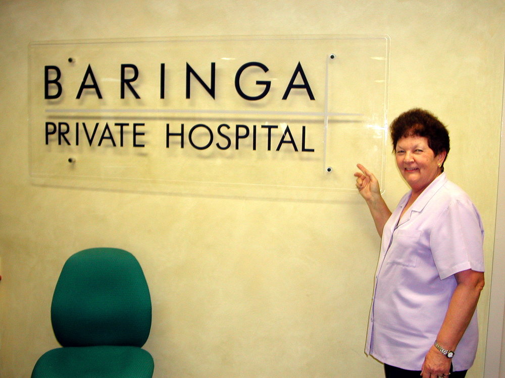 Front office receptionist Ruth Scott at Baringa Private Hospital, 2006