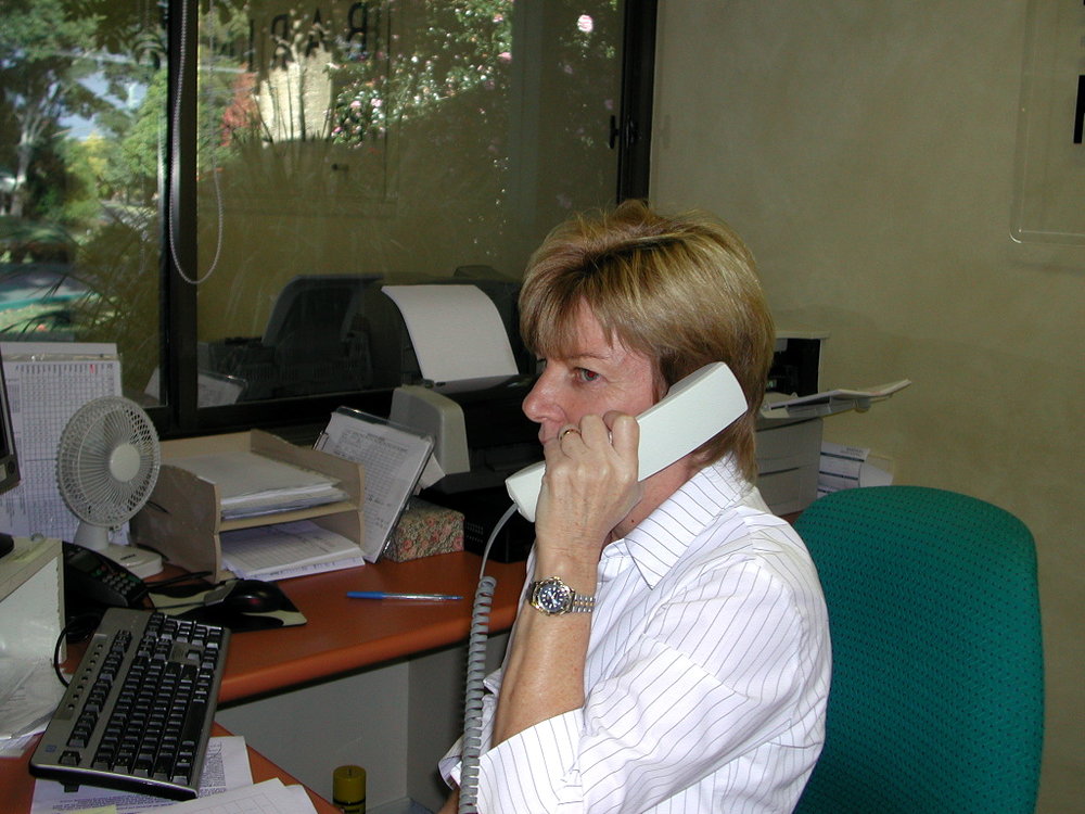 Front office Secretary Rosemary Benson at Baringa Private Hospital, 2006