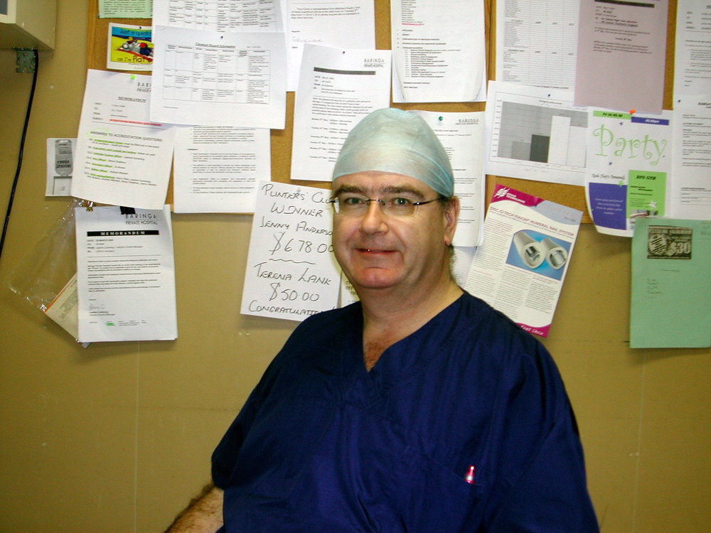 General Surgeon Doctor Bill Ross at Baringa Private Hospital, 2006