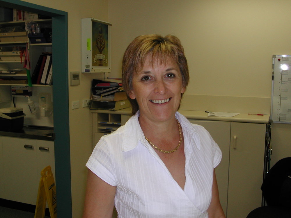 Physiotherapist Fay Wiffen at Baringa Private Hospital, 2006