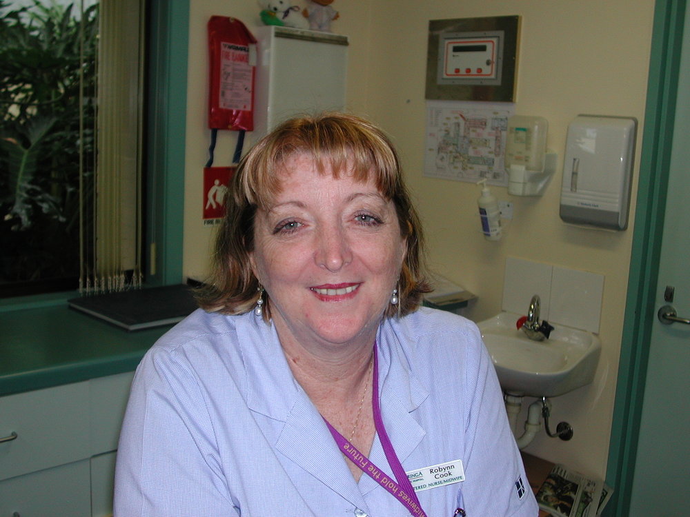 Maternity Sister Robynn Cook at Baringa Private Hospital, 2006
