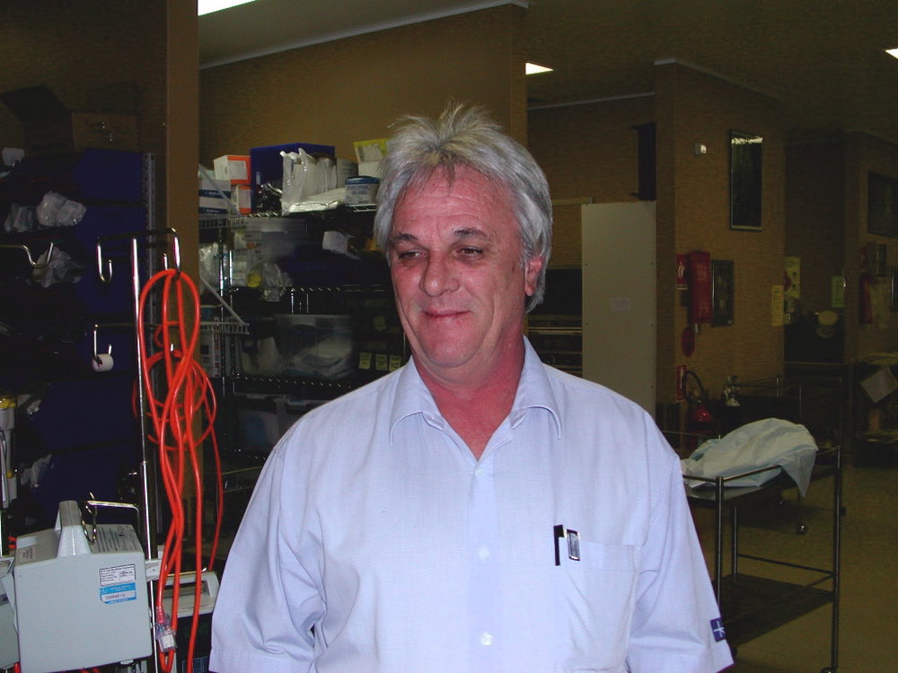 Storeman Gordon Louden in Baringa Private Hospital Theatre, 2006
