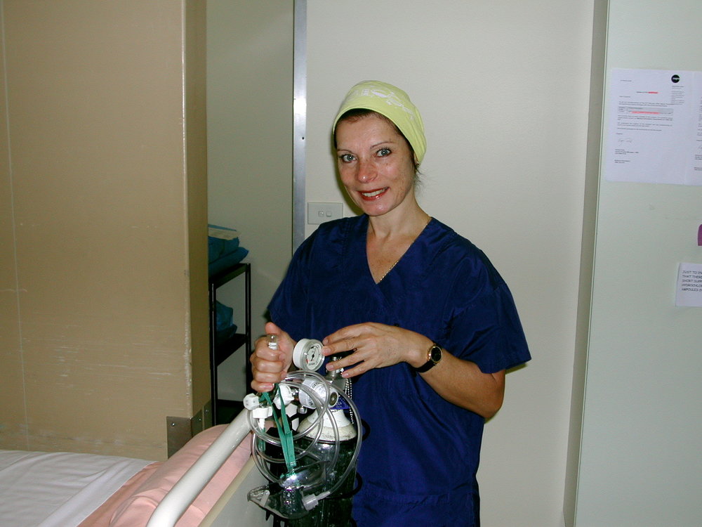 Theatre Nurse Anna Busch in Baringa Private Hospital Theatre, 2006