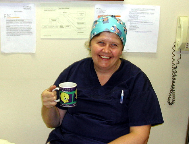 Theatre Sister Emma Ford in Baringa Private Hospital Theatre, 2006