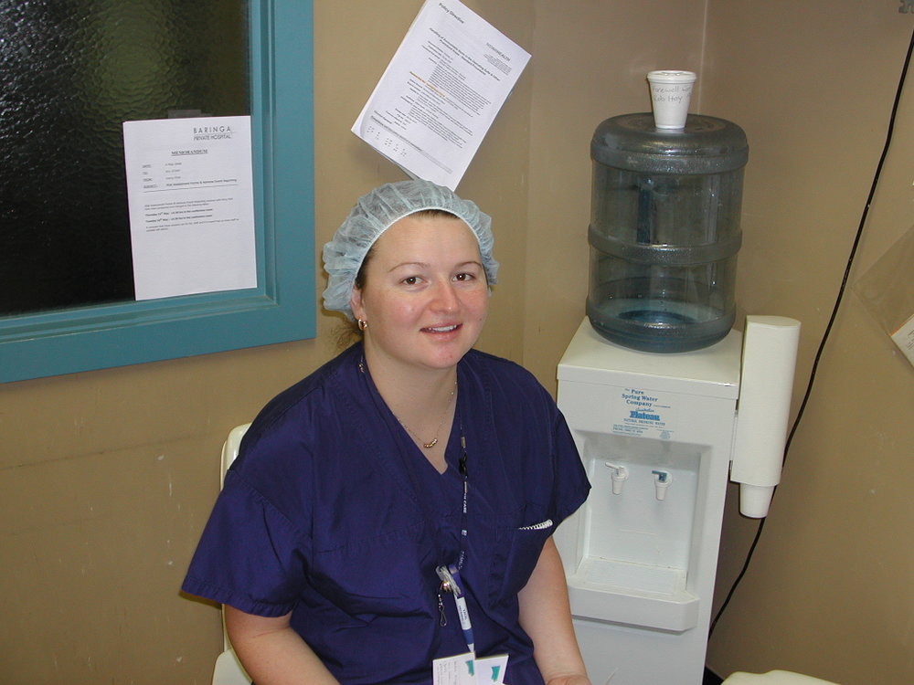 Theatre Sister Kristal Charnock in Baringa Private Hospital Theatre, 2006