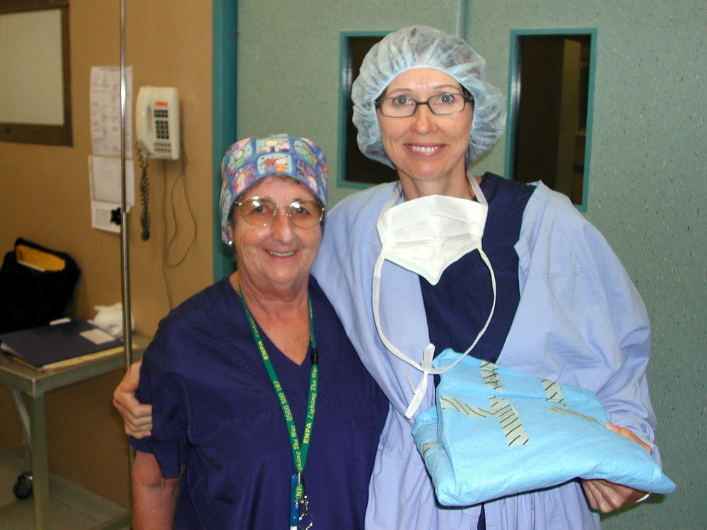 Nurse Joan Eggins and Sister Joy Walsh in Baringa Private Hospital Theatre, 2006
