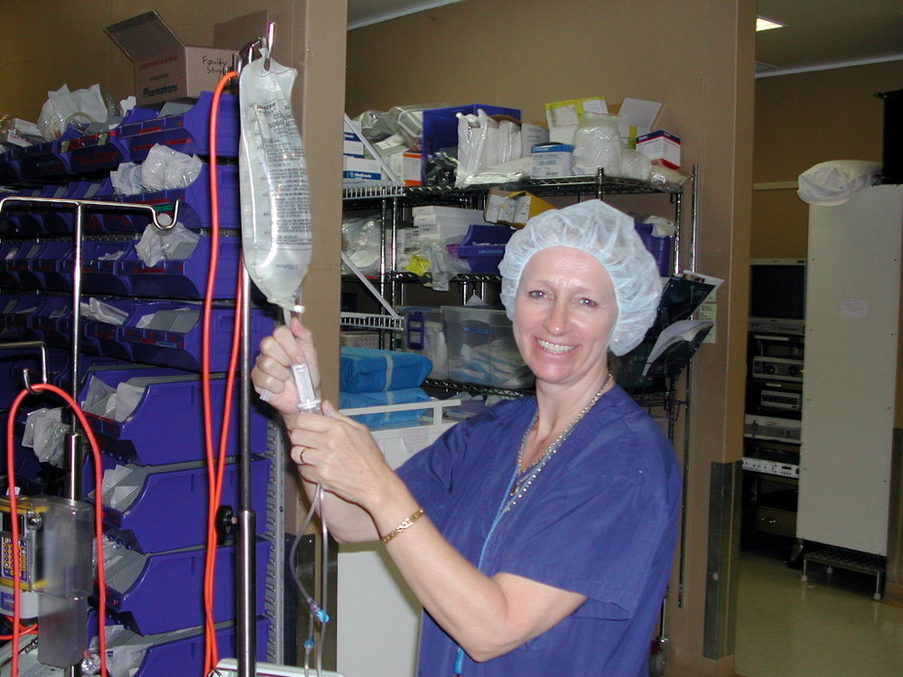 Theatre Nurse Gayle Denning in Baringa Private Hospital Theatre, 2006