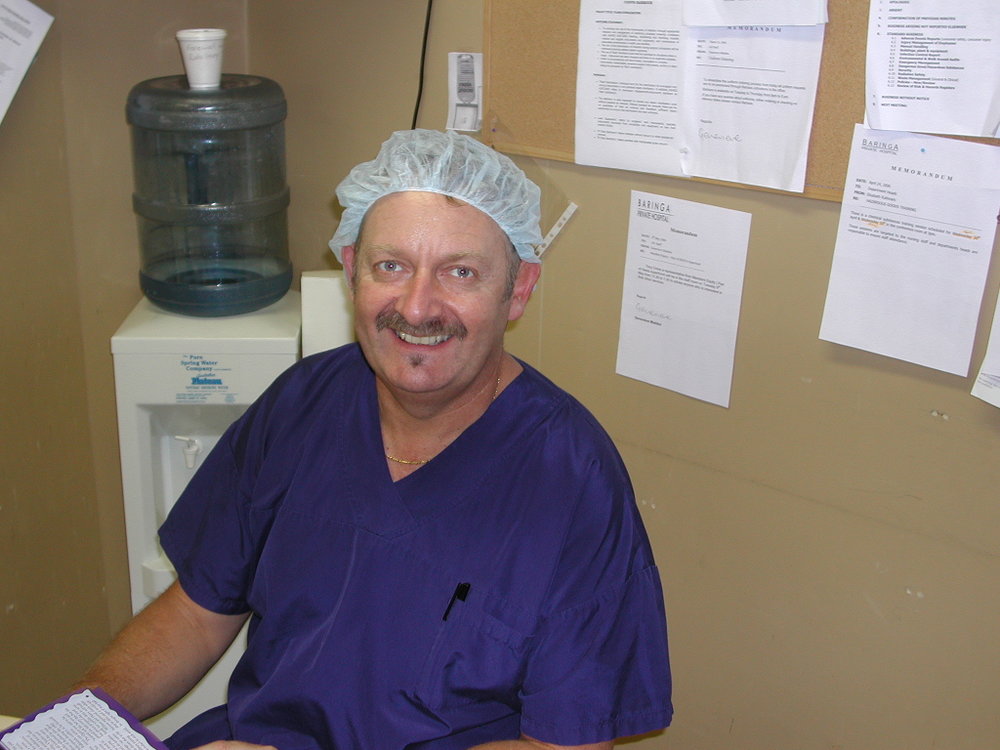 Theatre Wardsman Robert Blackmore at Baringa Private Hospital, 2006
