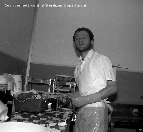 Sean Bennett at the old Coffs Harbour Hospital, 1985