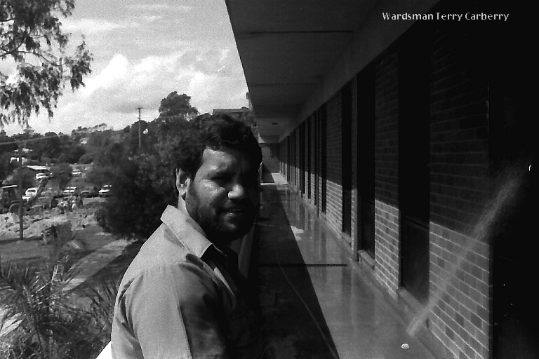 Terry Carberry at the old Coffs Harbour Hospital, 1985