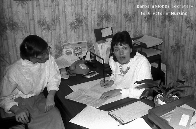 Barbara Mobbs at the old Coffs Harbour Hospital, 1985