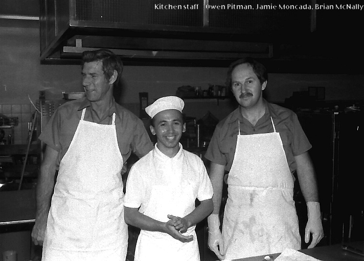 Owen Pitman with Jamie Moncada and Brian McNally at the old Coffs Harbour Hospital, 1985