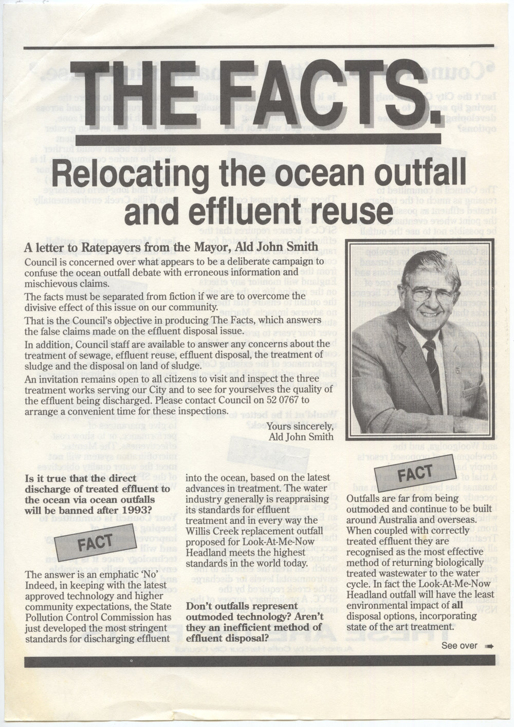 The Facts. Relocating the ocean outfall and effluent reuse
