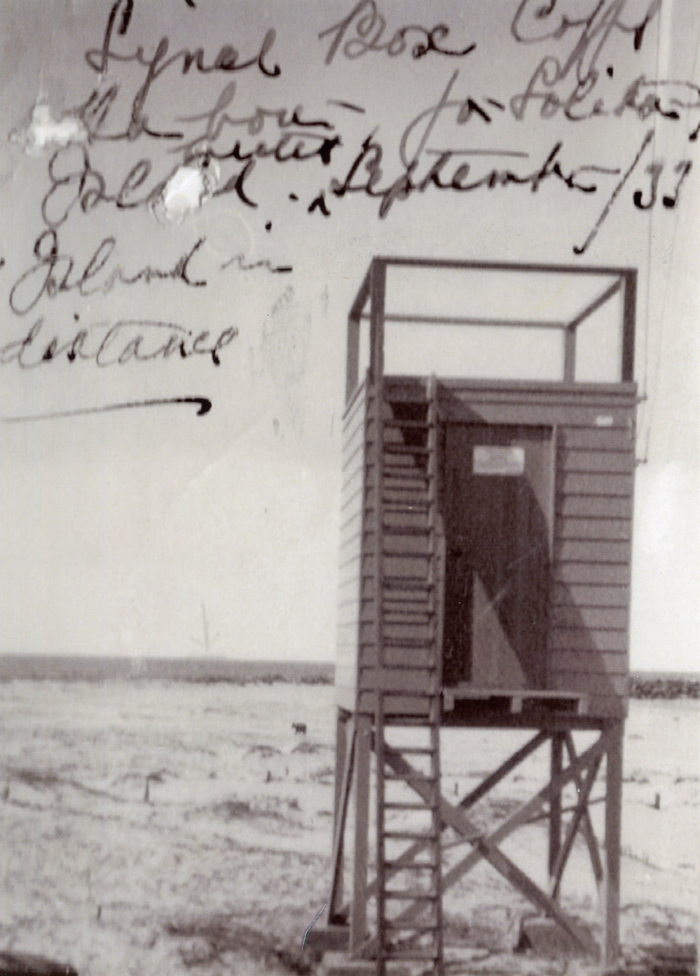 Railway signal box, September 1933