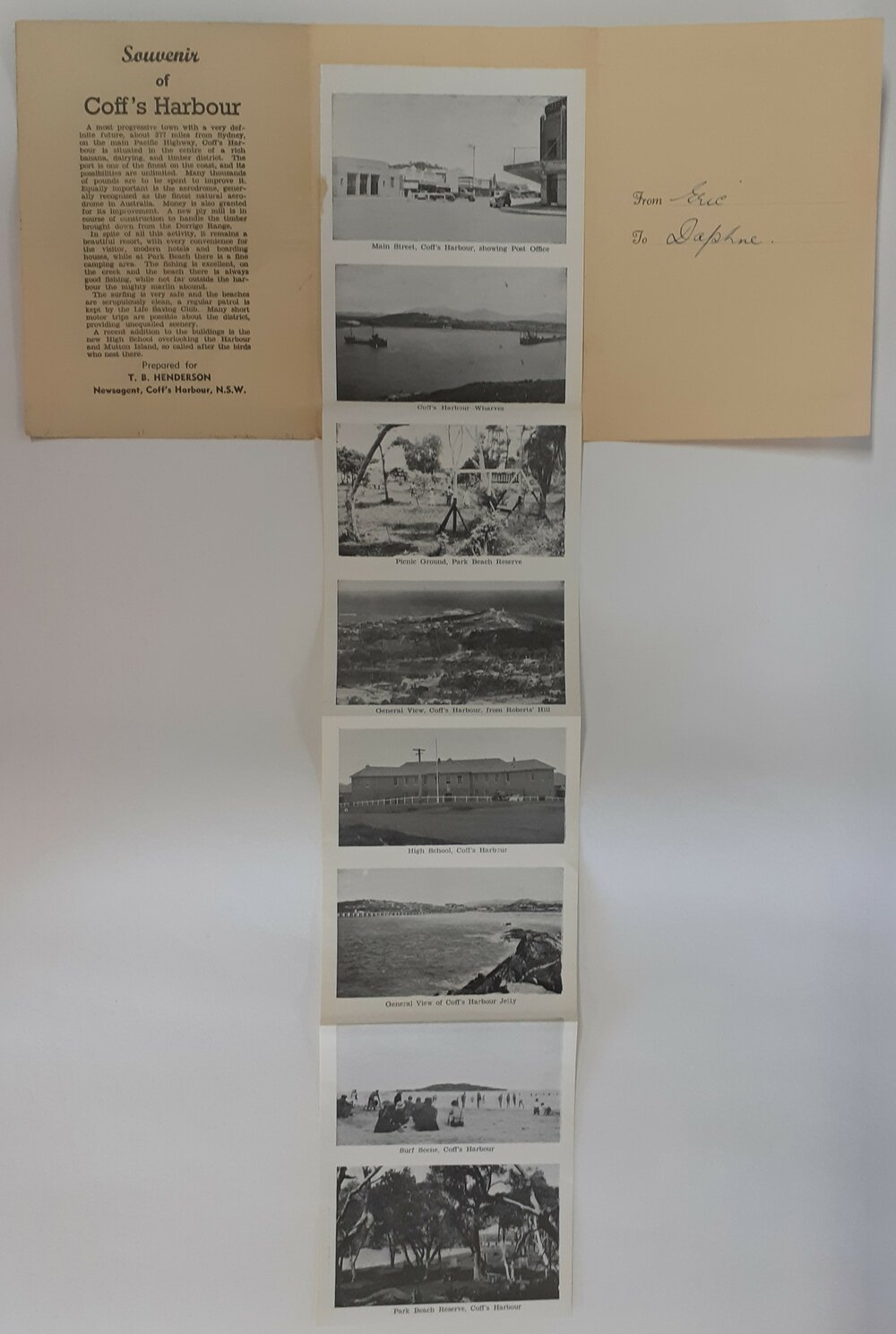 Greetings from Coff's Harbour N.S.W.