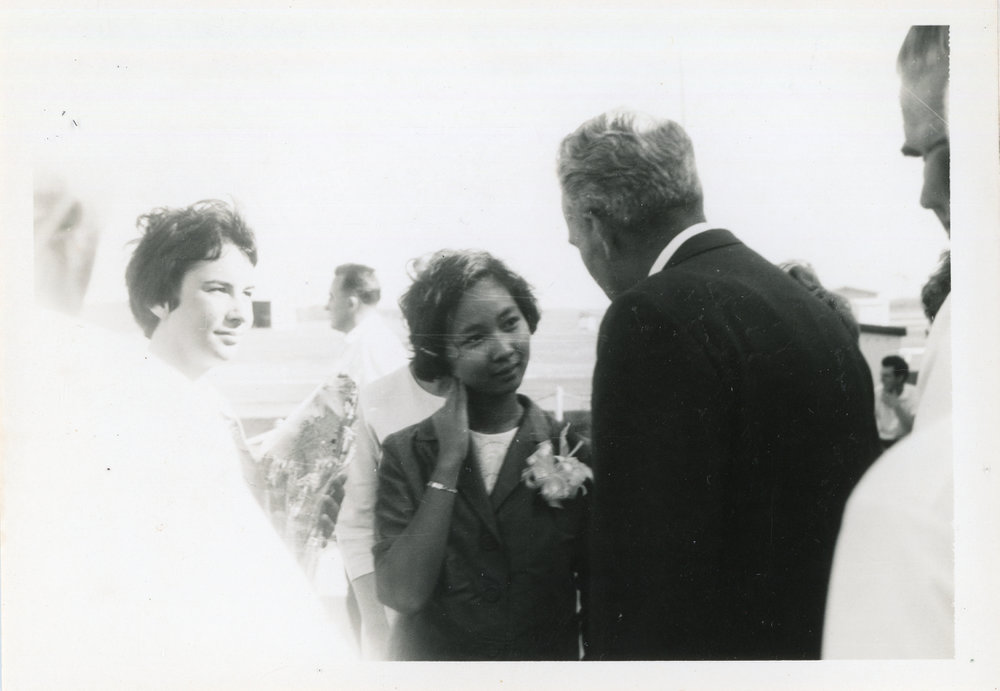 Taiwanese Rotary Club exchange student Kanit Sriangura talking to Rotary members, late 1960s