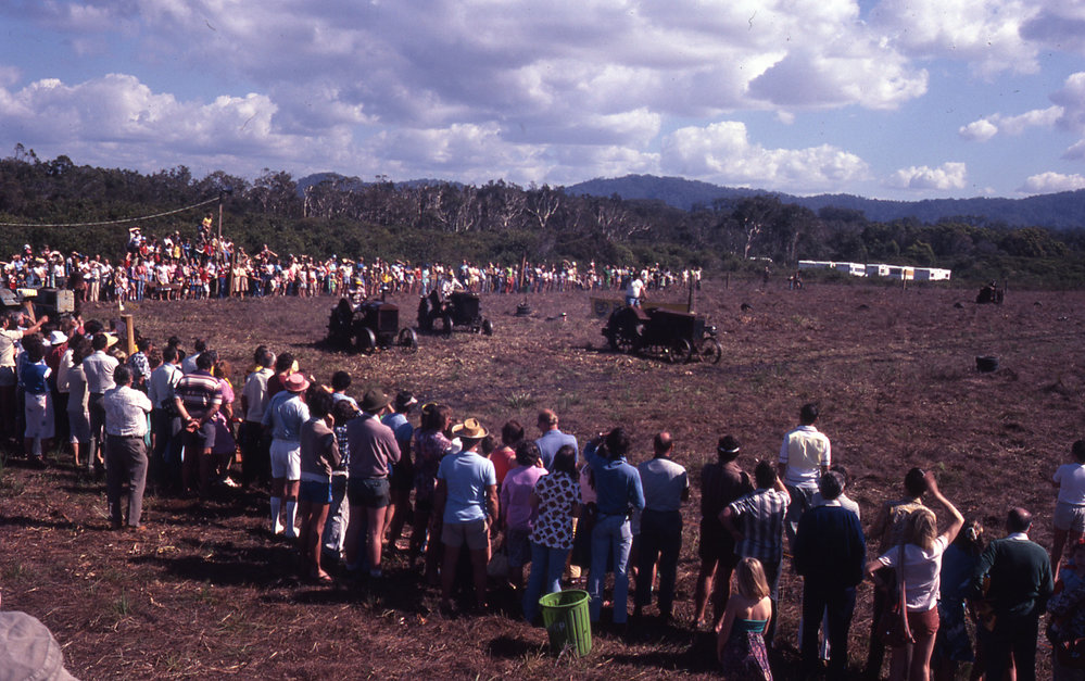 Emerald Beach tractor races celebrate the Banana Republic, c.1981