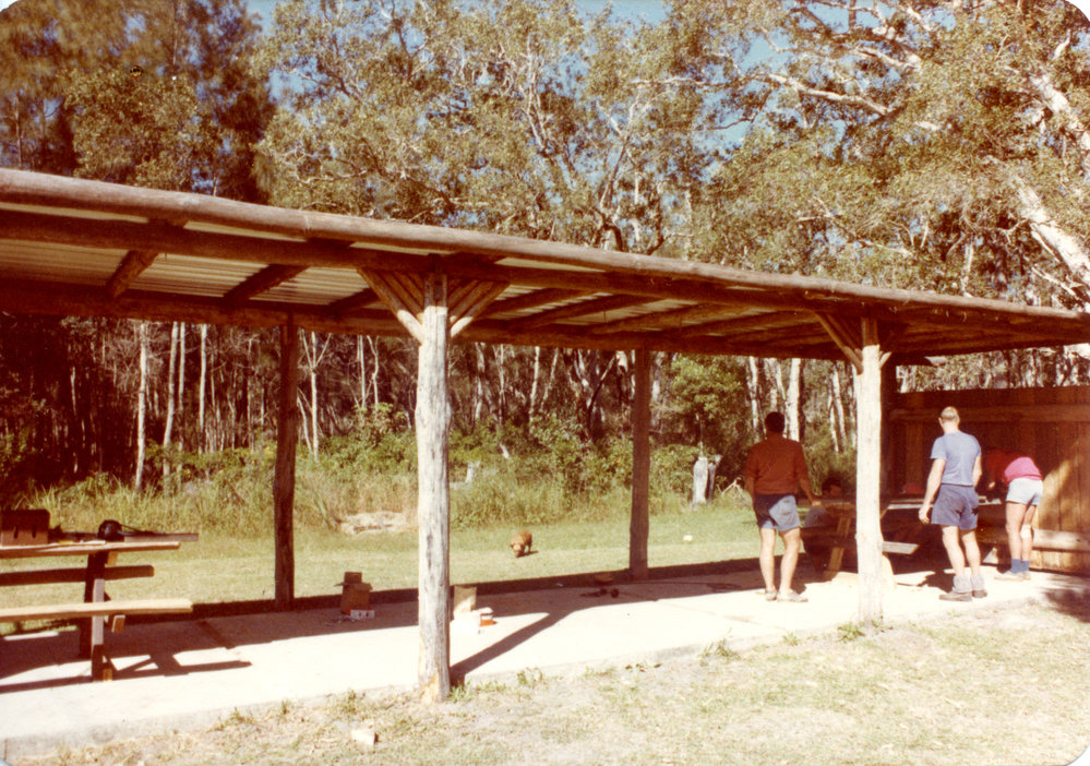 Woolgoolga Lakeside Reserve picnic area, c.1970