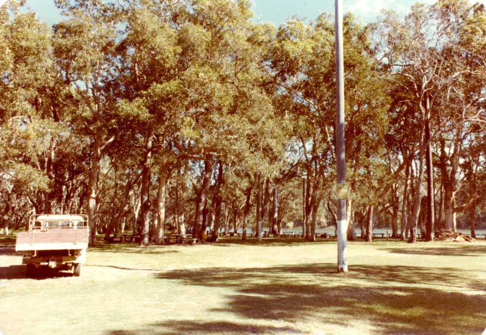 A lake view at the Woolgoolga Lakeside Reserve area, c.1970