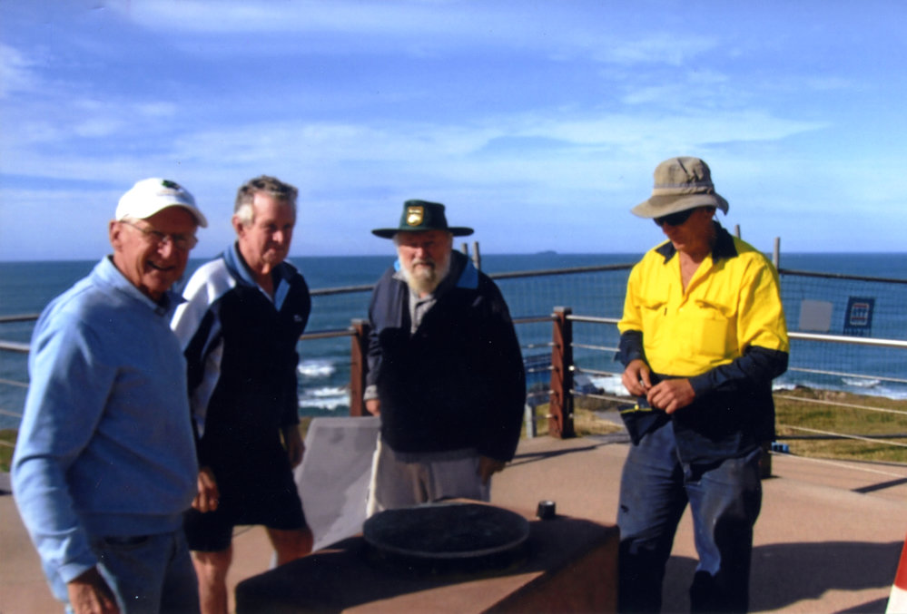 Repositioning of the plaque at Woolgoolga Headland, 25 July 2013