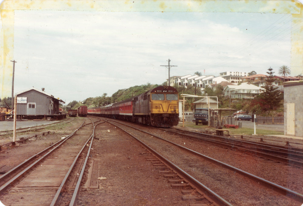 The Sydney to Brisbane Daylight Express at Coffs Harbour Railway Station, c.1970s