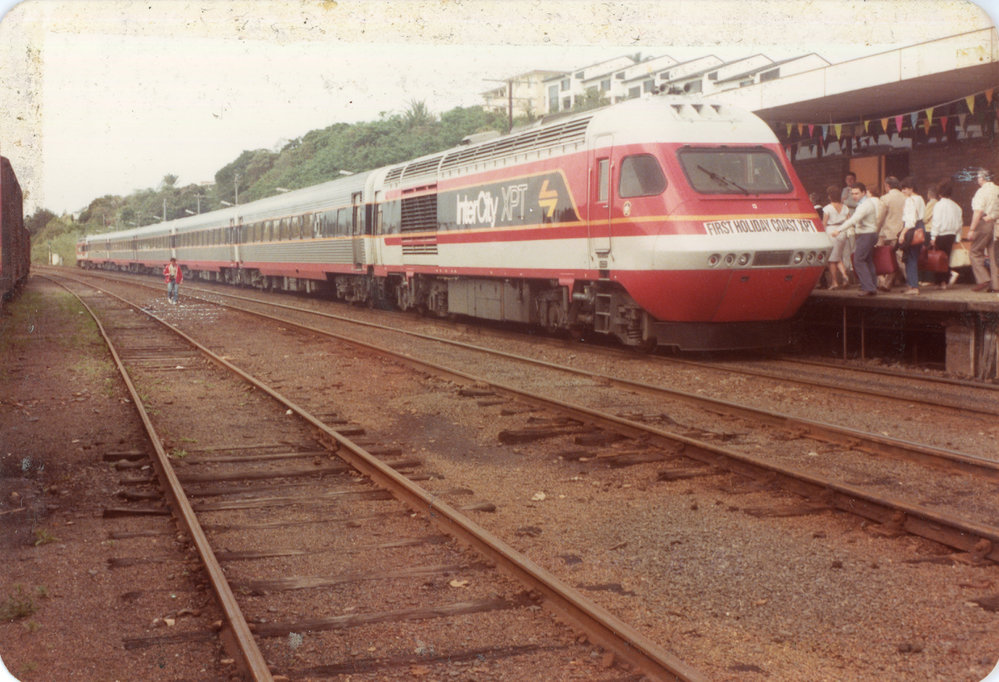 The inaugural run of the Sydney to Brisbane Intercity XPT, 1982