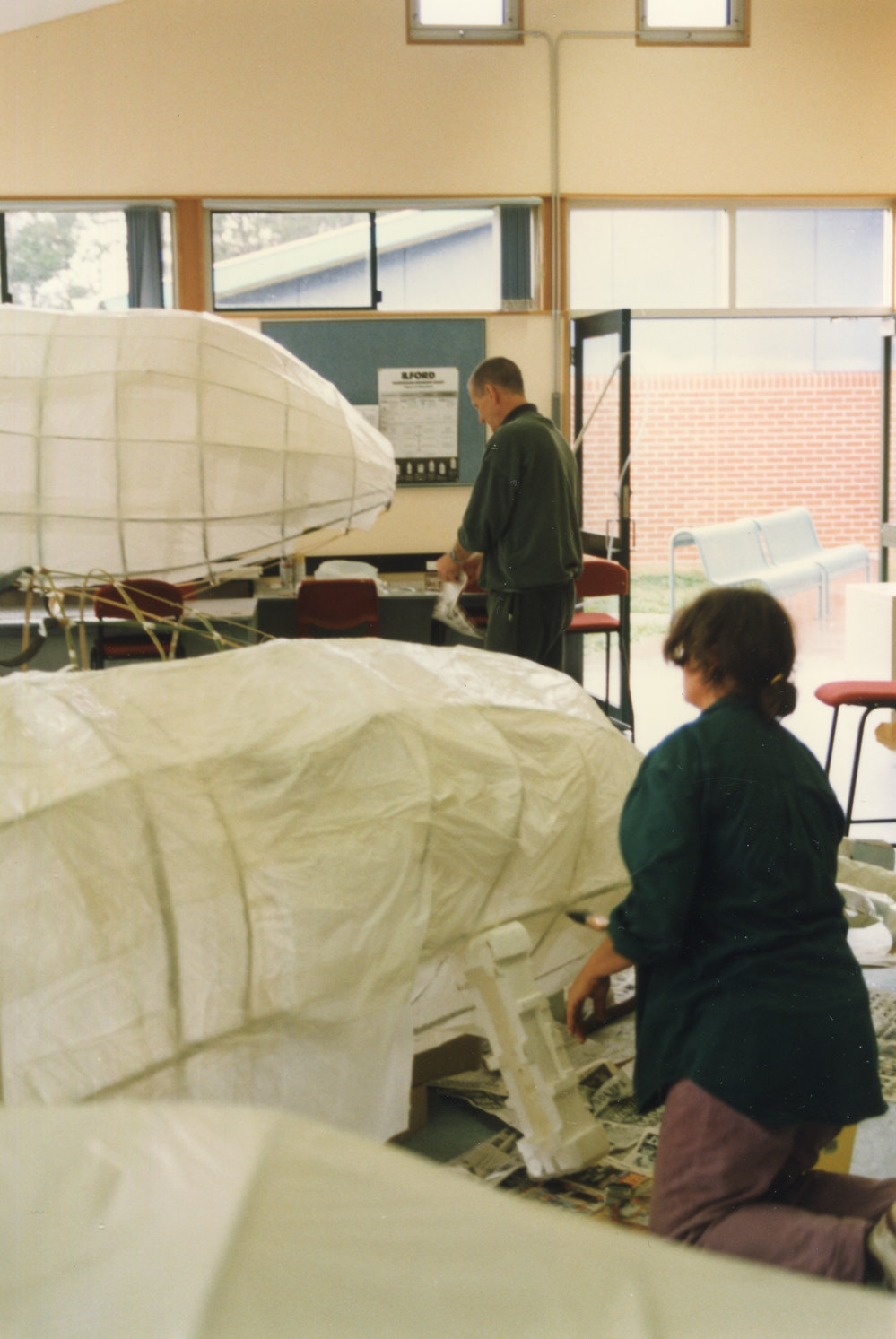 Constructing the "excrement" for the Look-At-Me-Now Headland protest, late 1991