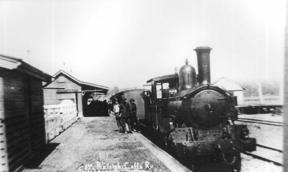 The first train on the Raleigh to Coffs line, August 1915