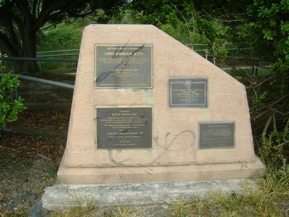 Memorials at Coffs Harbour Jetty, February 2012