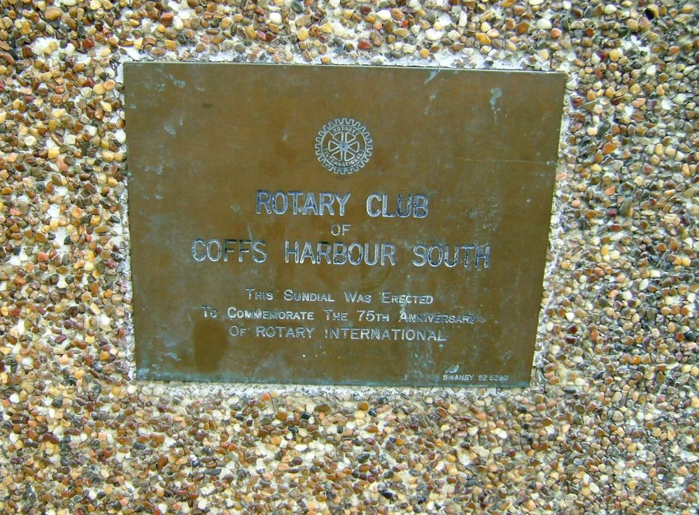 Memorial commemorating the Rotary Club's 75th anniversary, February 2012