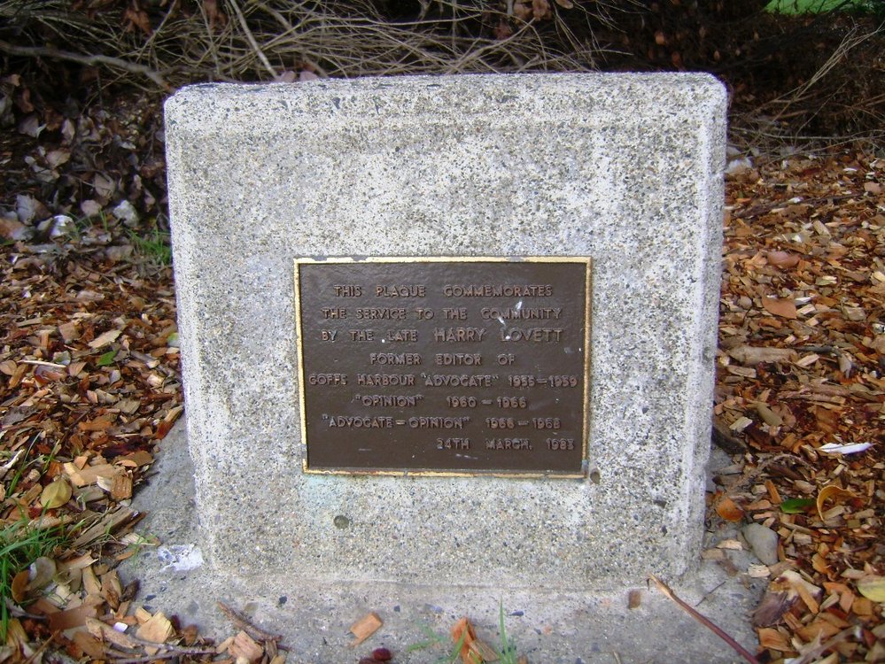 Commemorating the work of Harry Lovett, February 2012