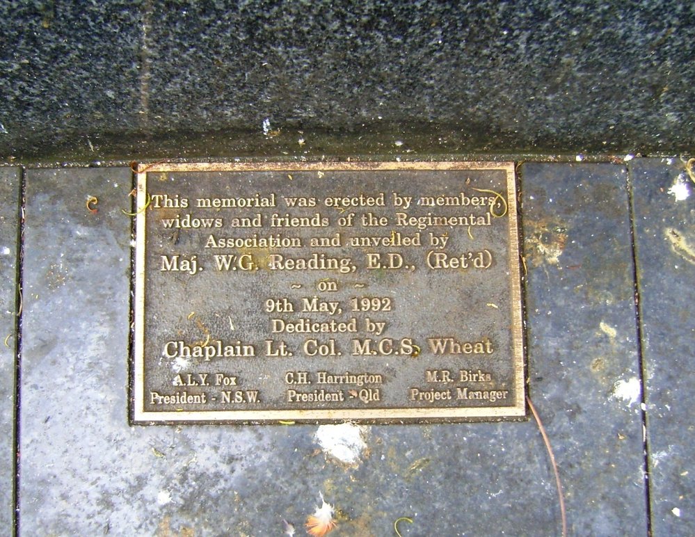 Memorial at the R.S.L. Park, February 2012
