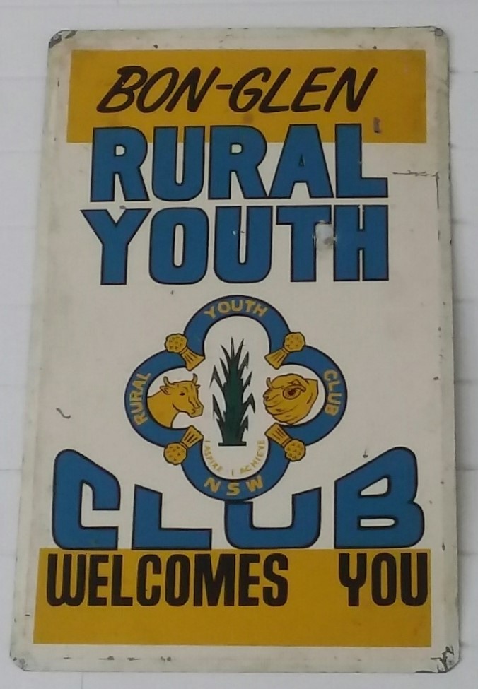 Rural Youth Club Welcome Sign