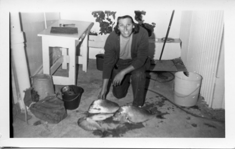 Pat Ross on South Solitary Island, early 1970s
