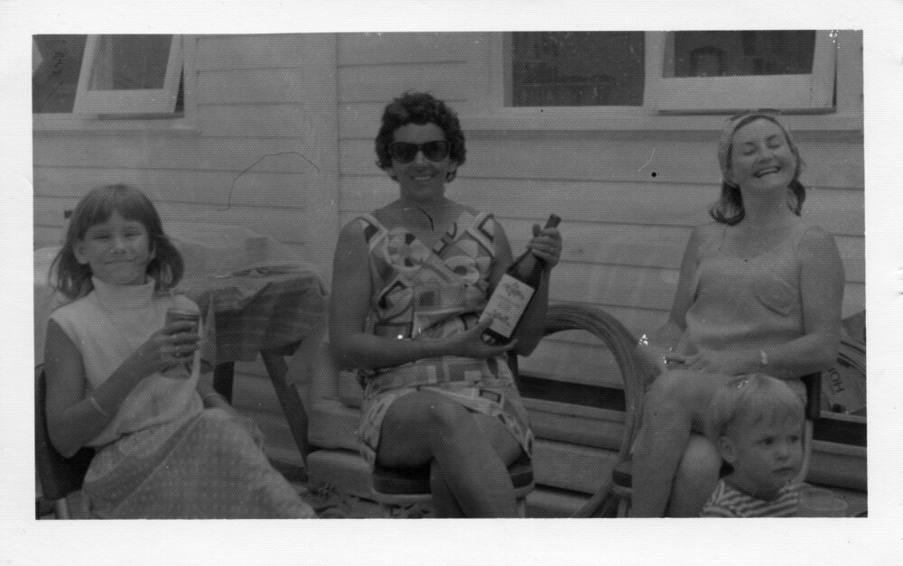 The Ross and Byles families on South Solitary Island, early 1970s