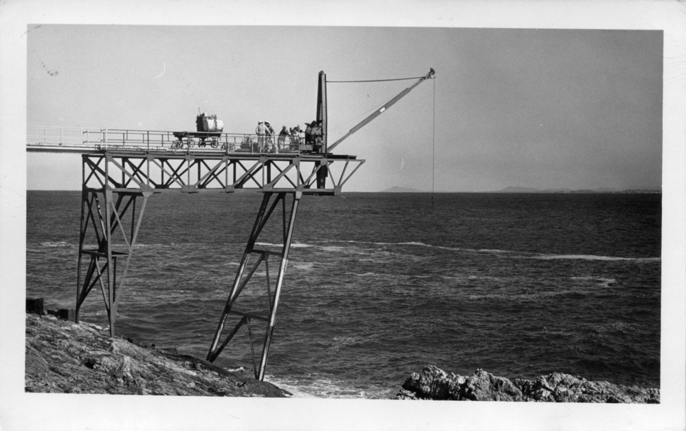 The gantry on South Solitary Island, mid 1970s