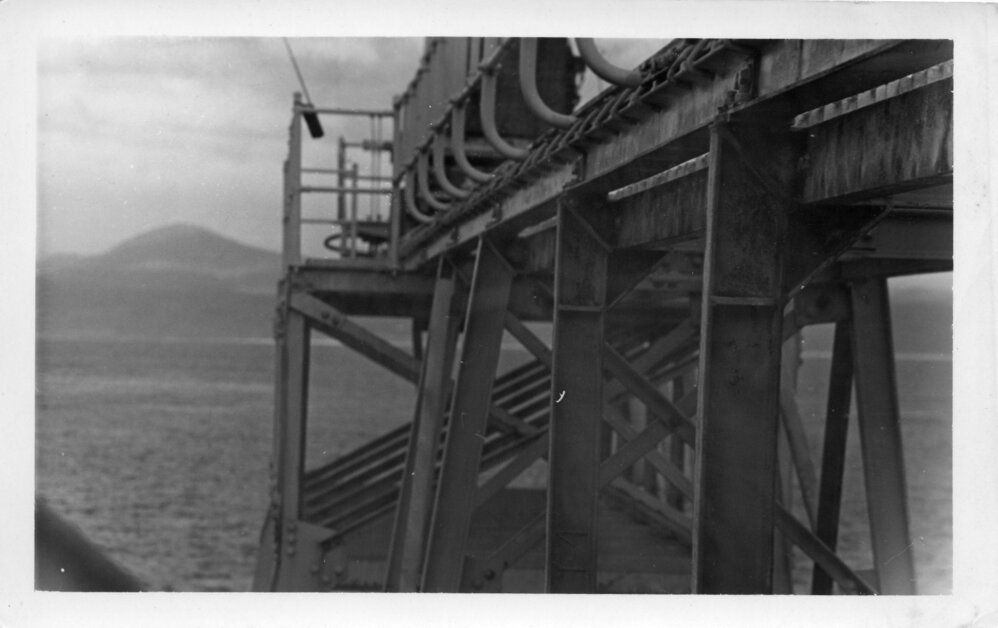The gantry on South Solitary Island, mid 1970s