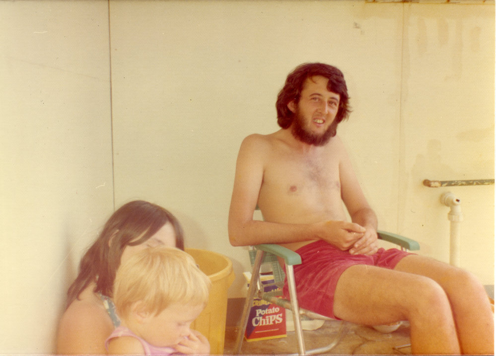 Lightkeeper family members on South Solitary Island, early 1970s