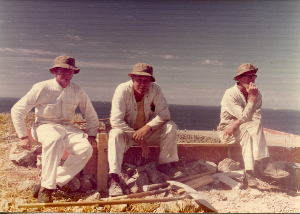 Lightkeepers on North Solitary Island, mid 1970s