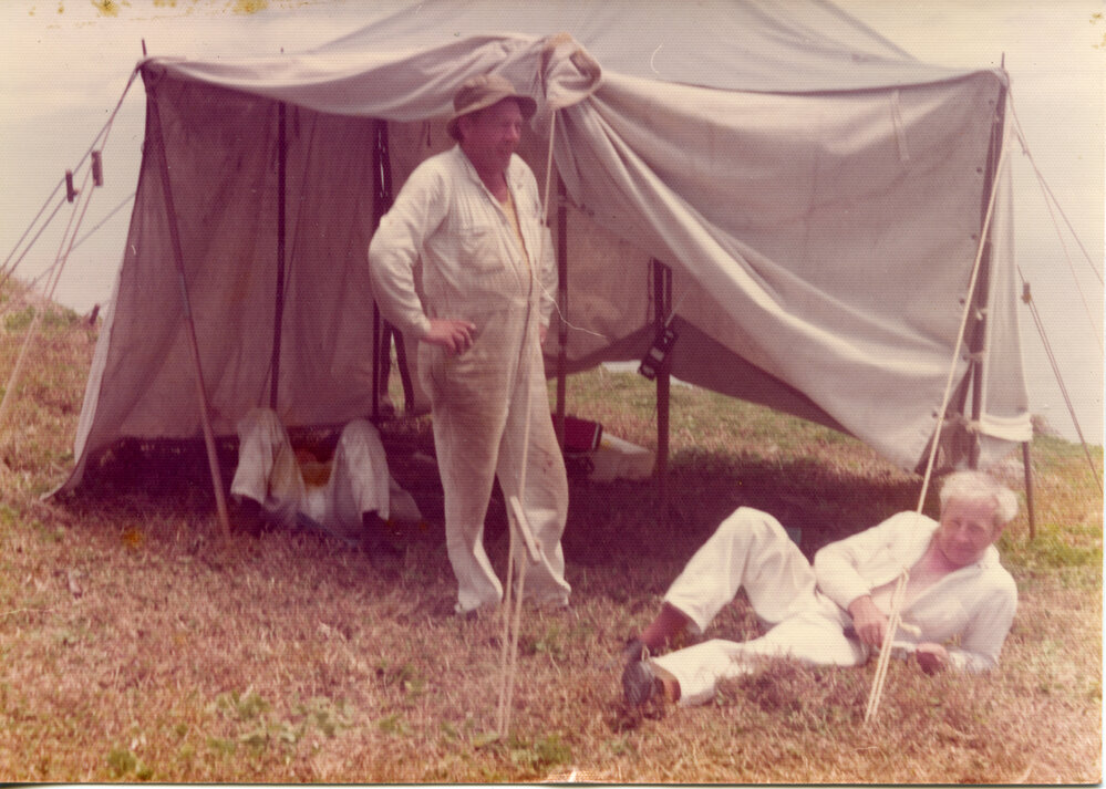 Camping on North Solitary Island, mid 1970s