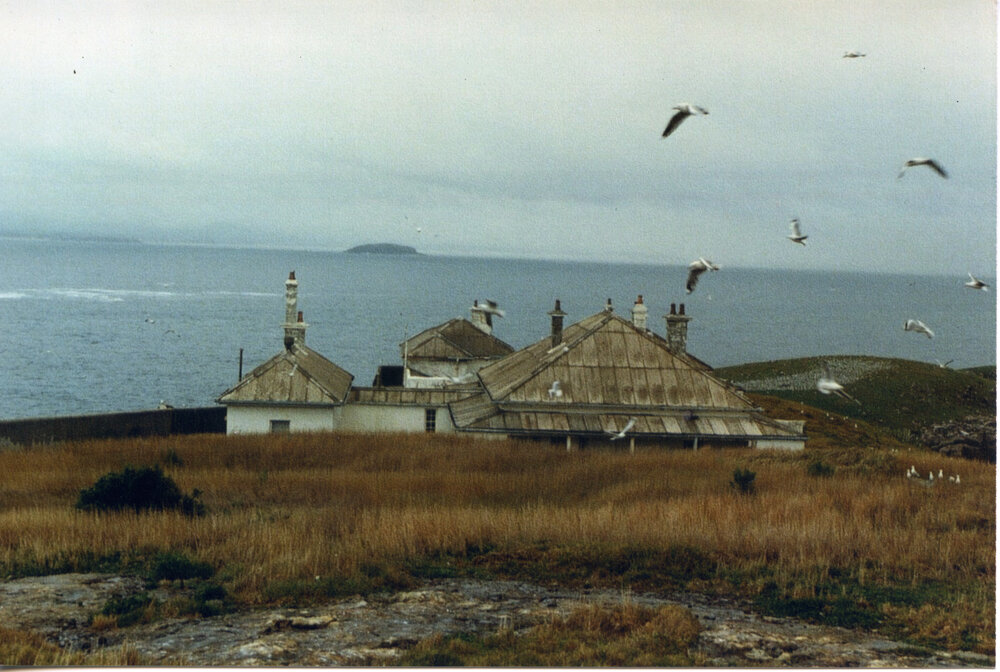 View of the Lightkeepers' cottages on South Solitary Island, c.1975