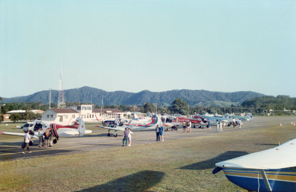 Russian aircraft at the Coffs Harbour Aero Club, 1 January 1992