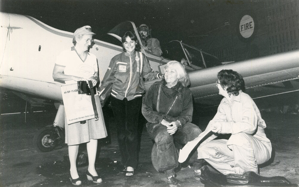 Aviators with the Jelliffe-built Jodel aircraft, 3 April 1997