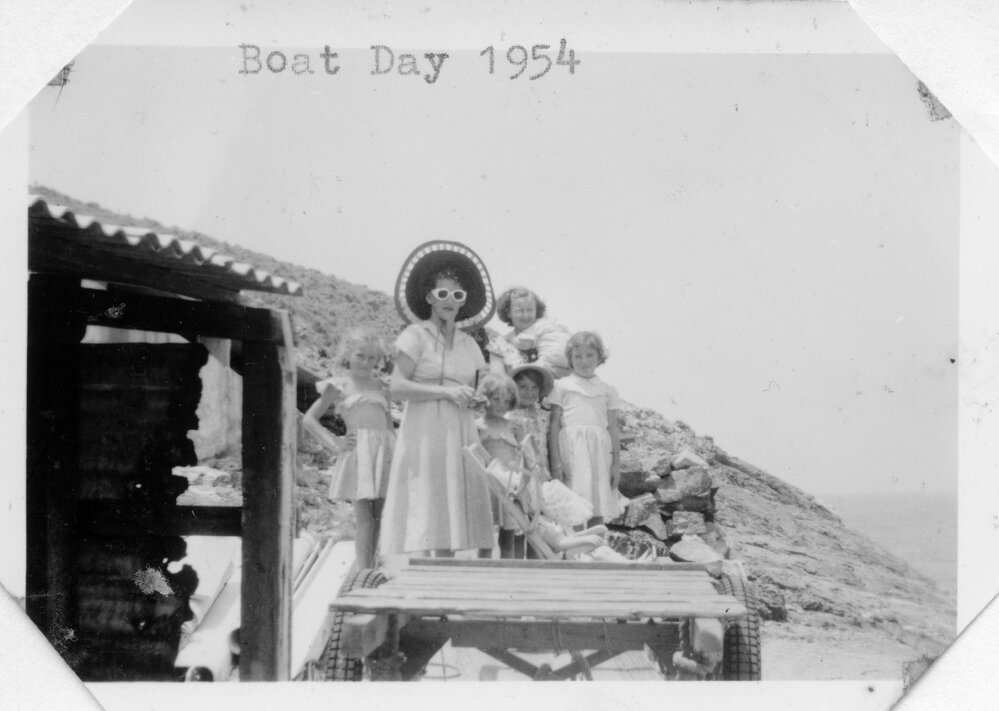 Boat Day on South Solitary Island, 1954